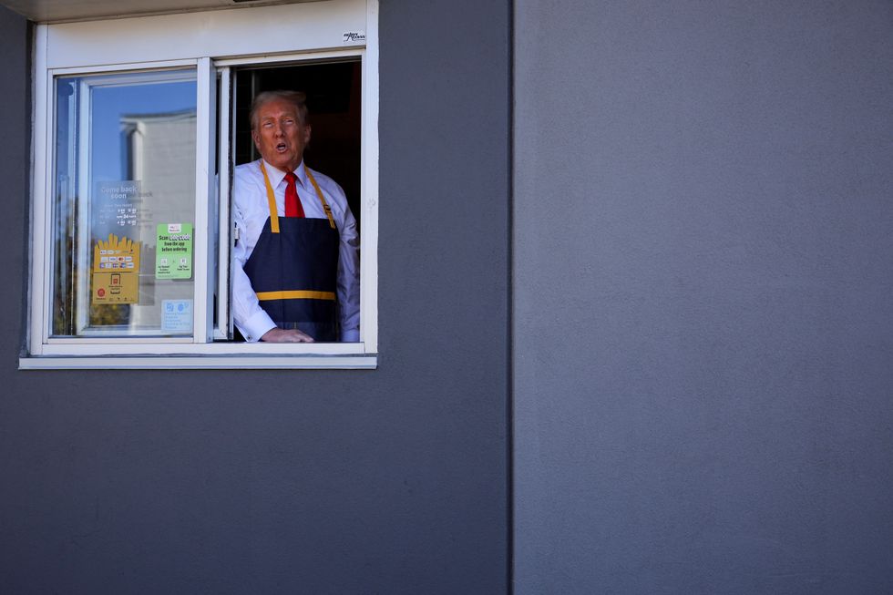 \u200bDonald Trump seen from the drive-through window