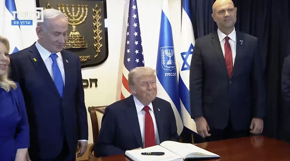 \u200bDonald Trump with Benjamin Netanyahu
