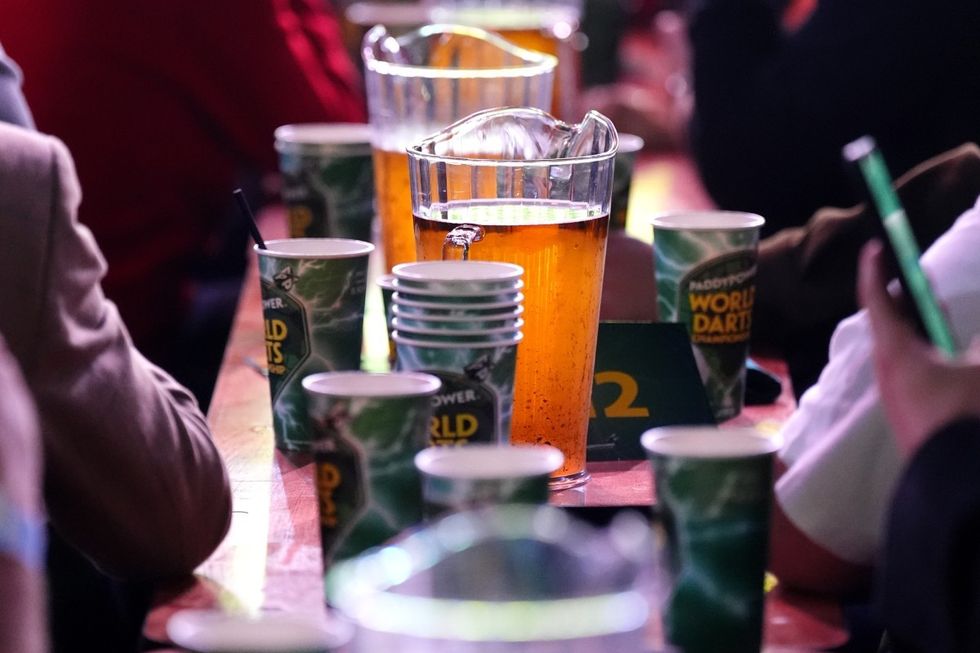 \u200bDrinks being served at darts tournament