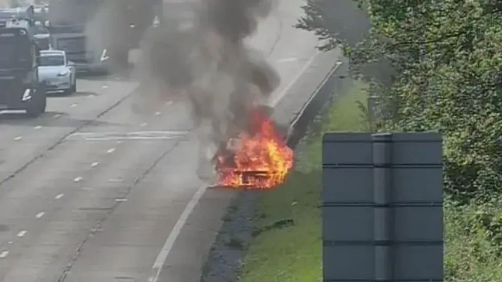 \u200bDrivers are dealing with delays on the M25 this morning after a car fire
