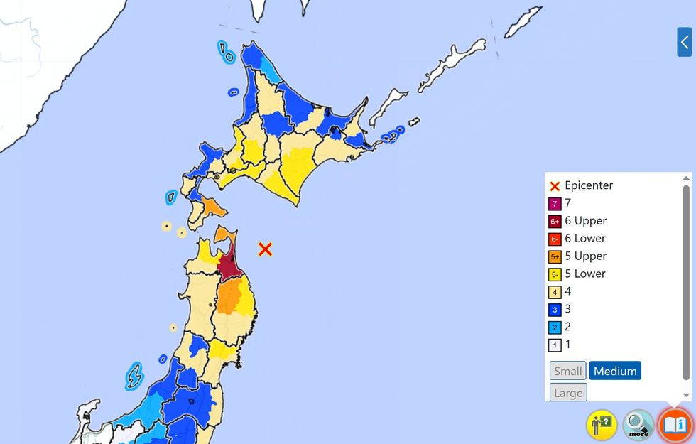 \u200bEarthquake heat map