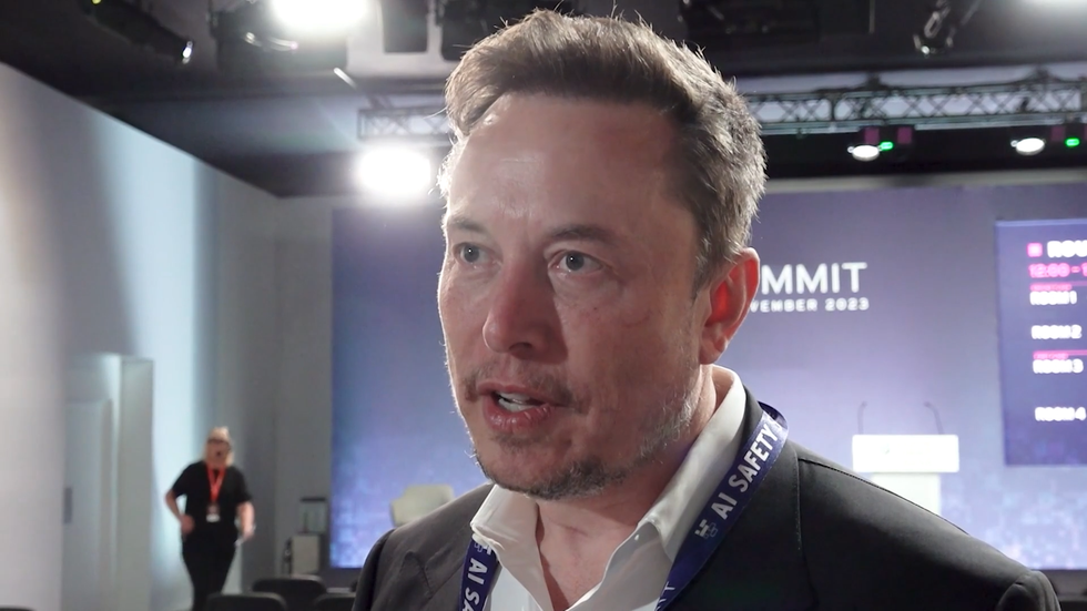 \u200bElon Musk speaks at the AI Safety Summit in London