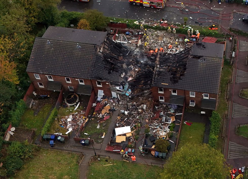 \u200bEmergency services at the scene at Violet Close in Benwell, Newcastle-Upon-Tyne