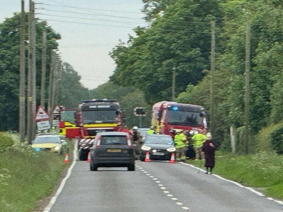 \u200bEmergency services at the scene in Lincolnshire