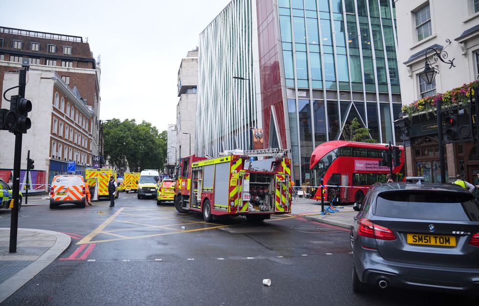 \u200bEmergency services at the scene on Allington Street, London