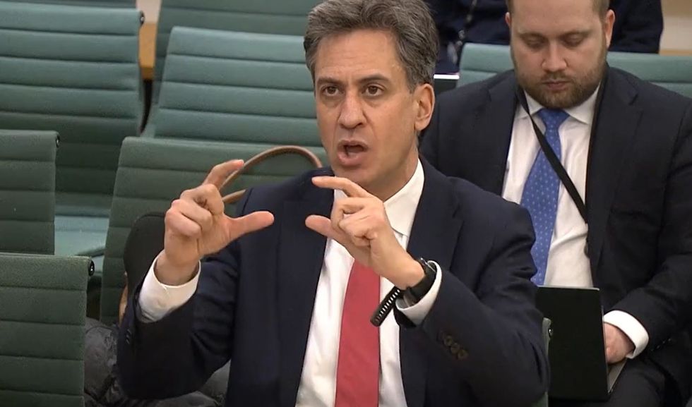 \u200bEnergy Secretary Ed Miliband answering questions at Environmental Audit Committee