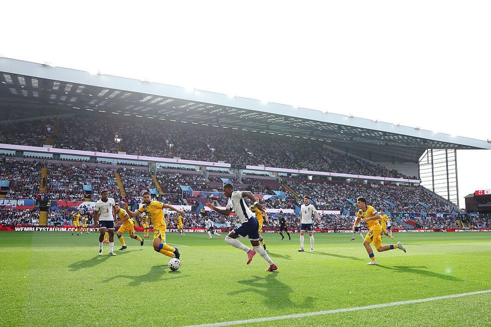 \u200bEngland beat Andorra 2-0 during the game at Villa Park