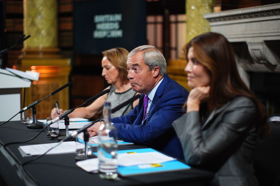 \u200bFarage said his party 'will aim to cut crime by half in the first five years of a Reform Government'