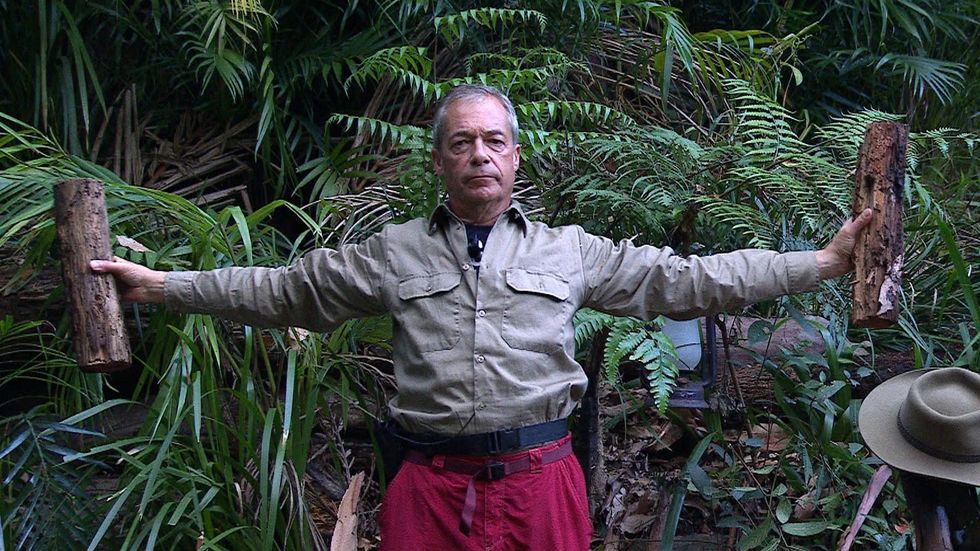 \u200bFarage worked out with logs