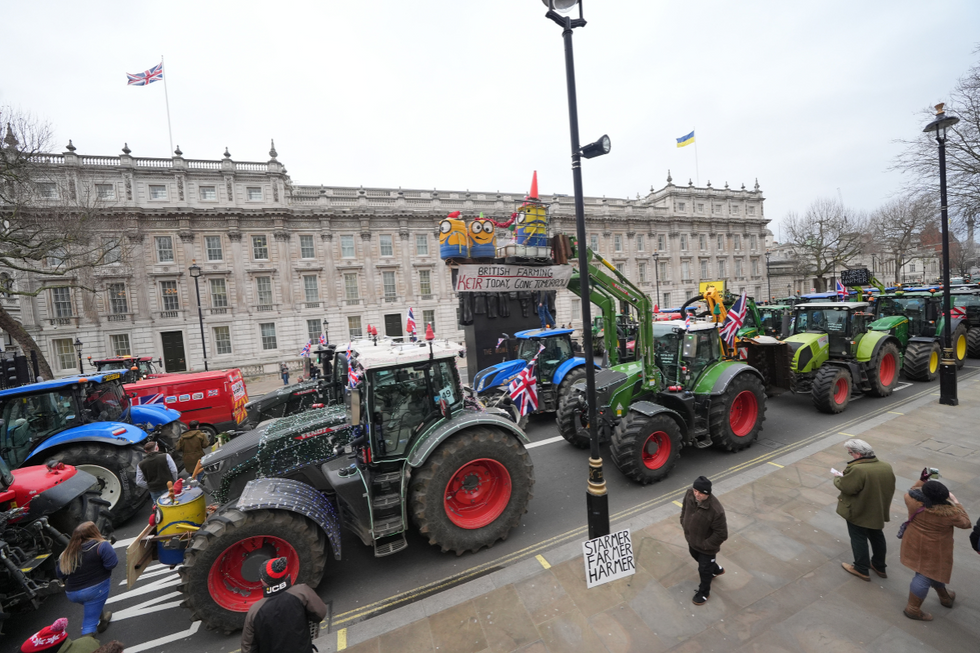 \u200bFarmers protesting in Whitehall
