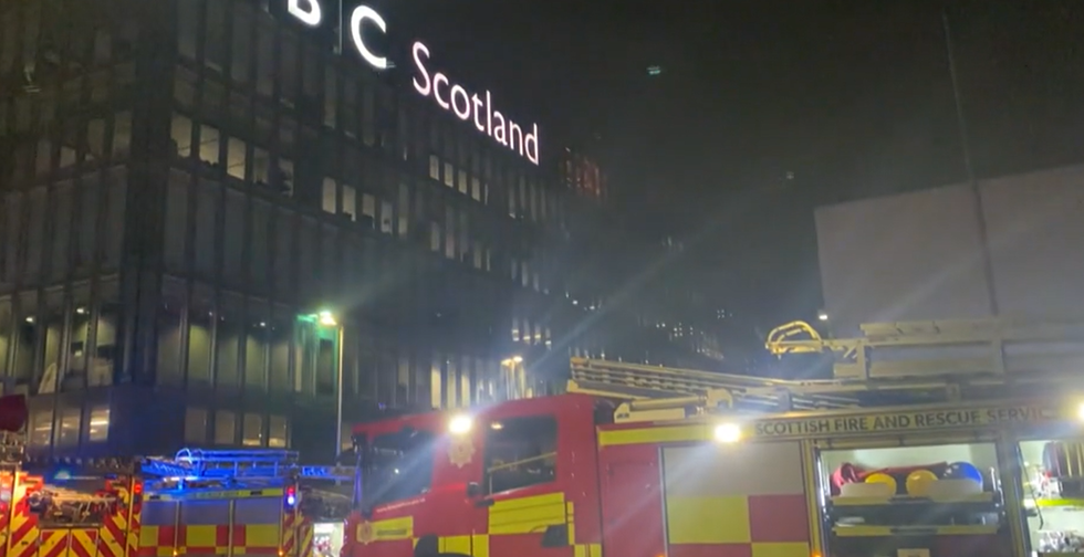 \u200bFire broke out at the Glasgow HQ
