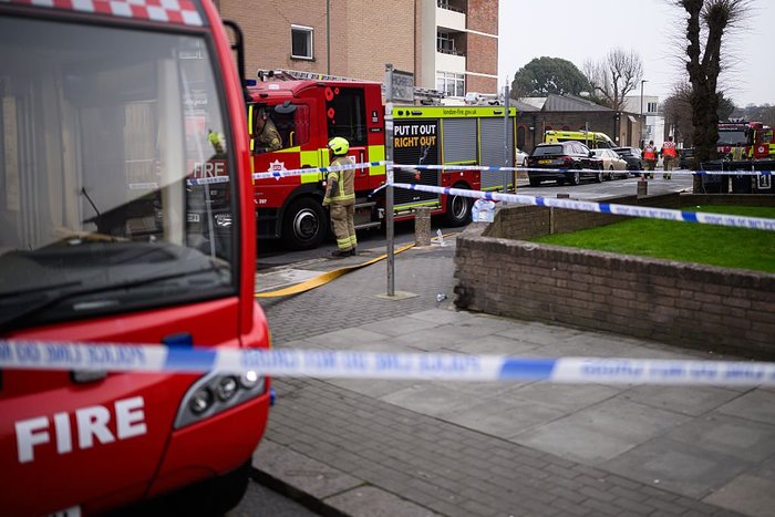 \u200bFire services remain at the scene this morning after the attack