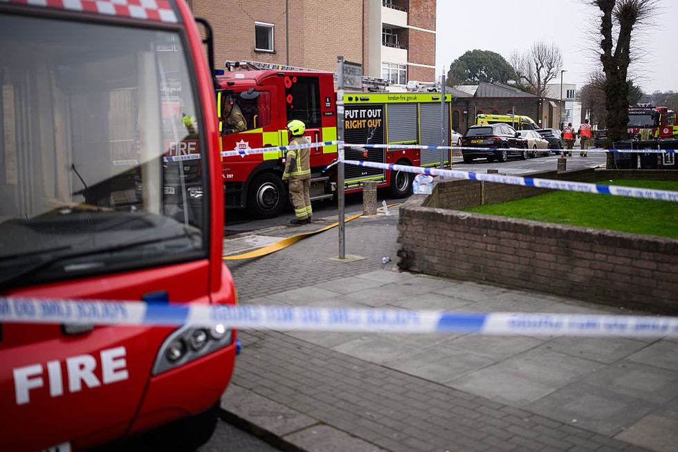 \u200bFire services remain at the scene this morning after the attack