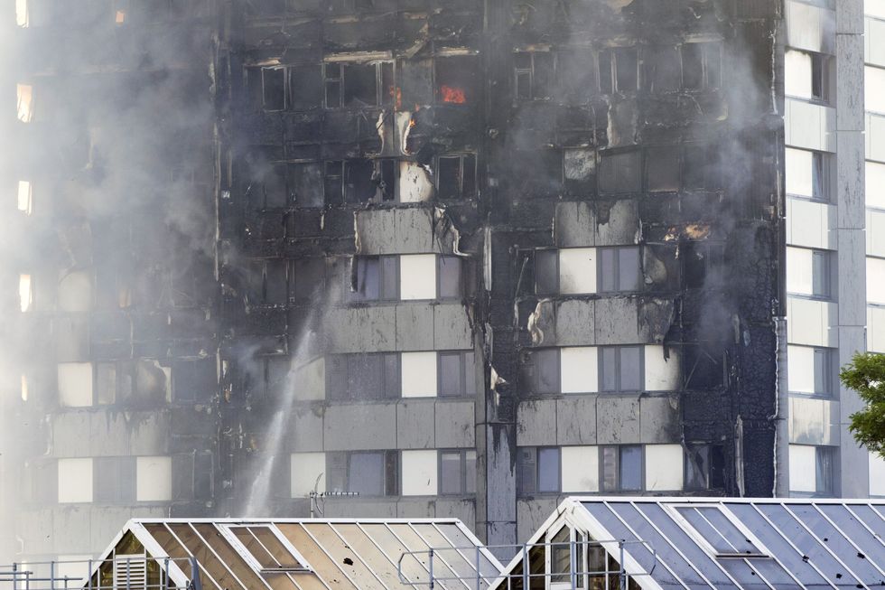 \u200bFirefighters at the scene in 2017