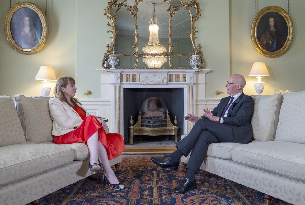 \u200bFirst Minister of Scotland John Swinney meets with Deputy Prime Minister Angela Rayner at Bute House