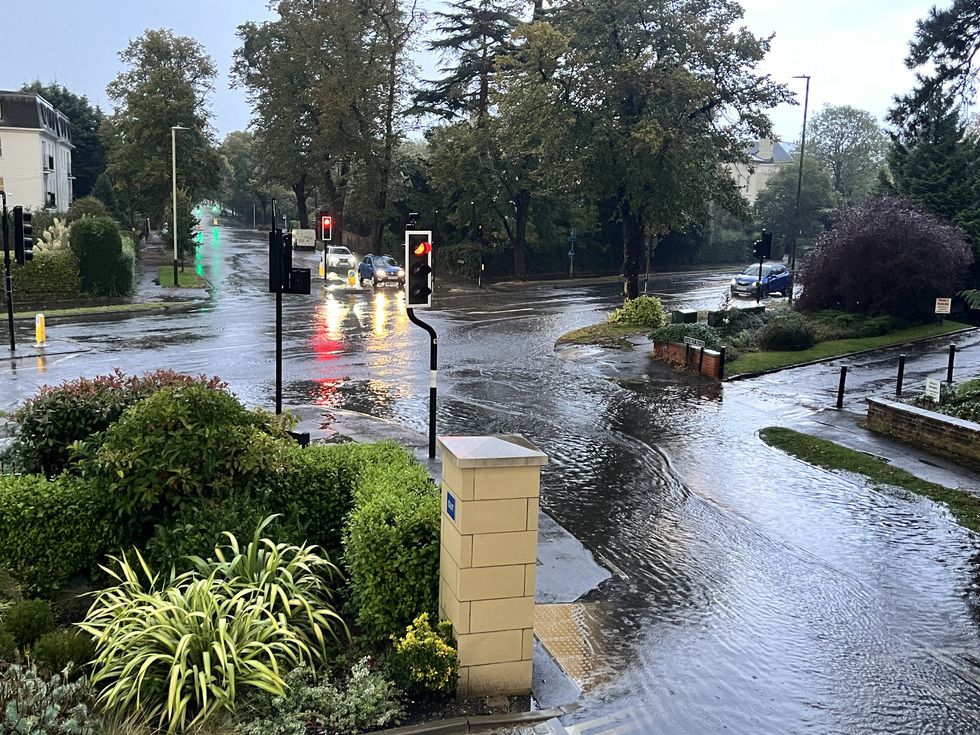 \u200bFlooding in Cheltenham, Gloucestershire, near Lansdown Road