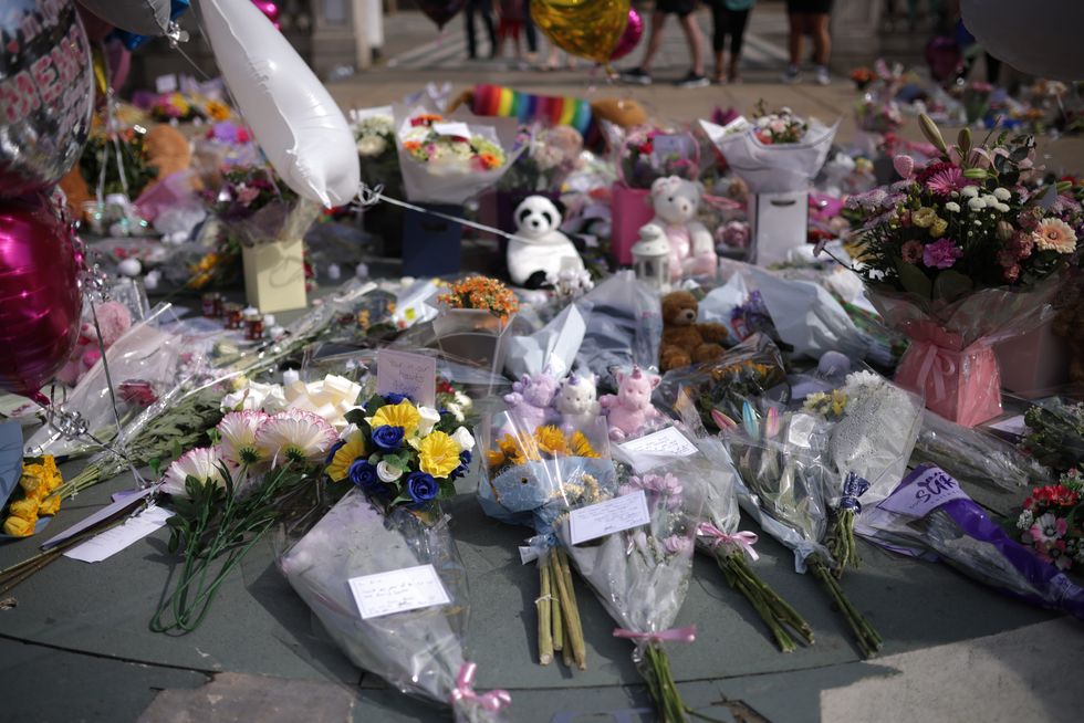 \u200bFlowers and tributes outside the Atkinson Art Centre Southport