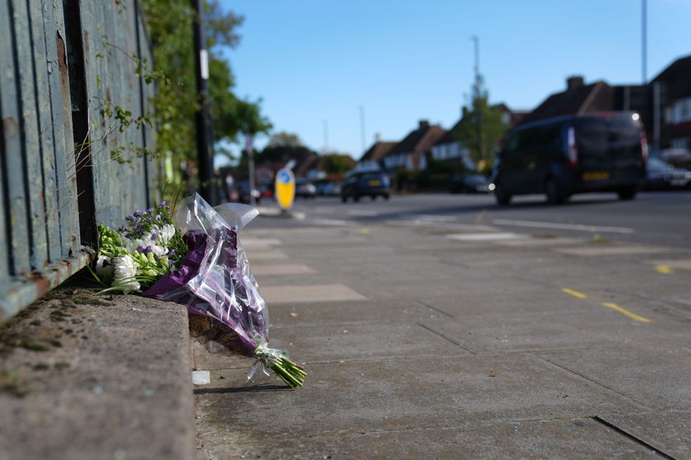 \u200bFlowers at the scene near the A20 and Kidbrooke Park Road in Eltham