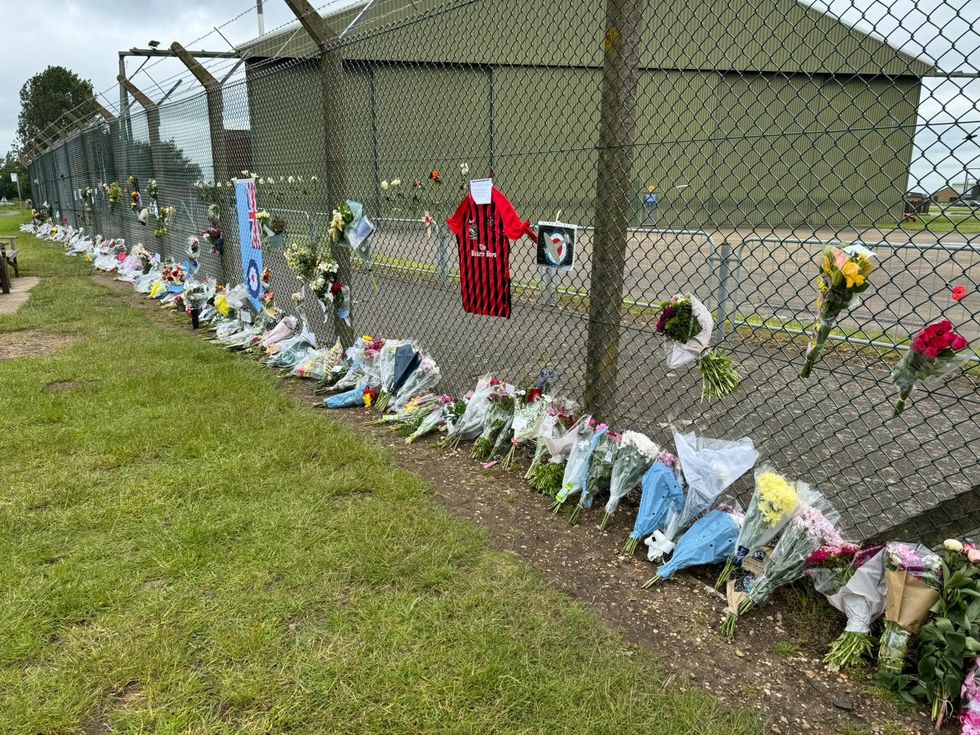 \u200bFlowers left for RAF pilot Mark Long