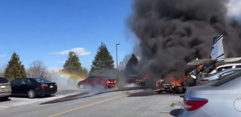 \u200bFootage posted on X showed the aftermath of the crash