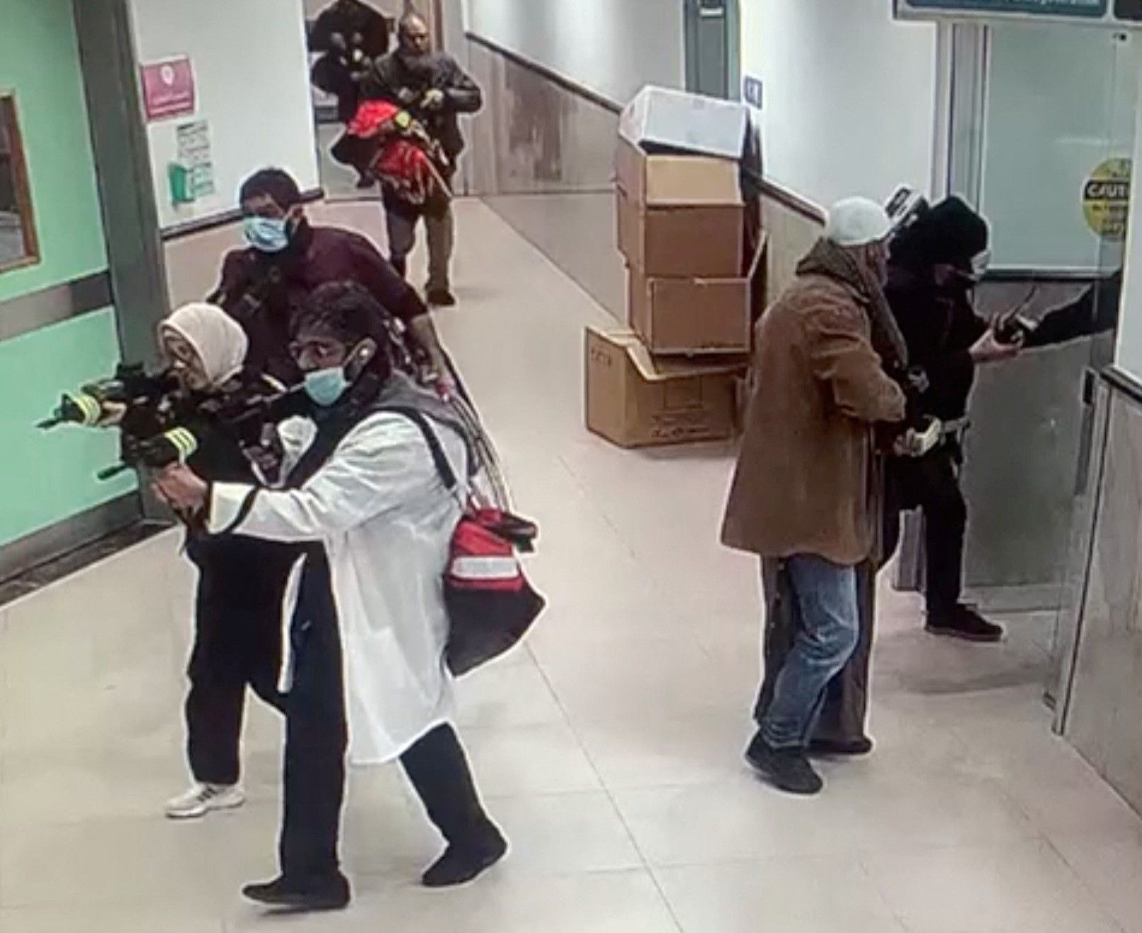 \u200bFootage showed soldiers in the hospital