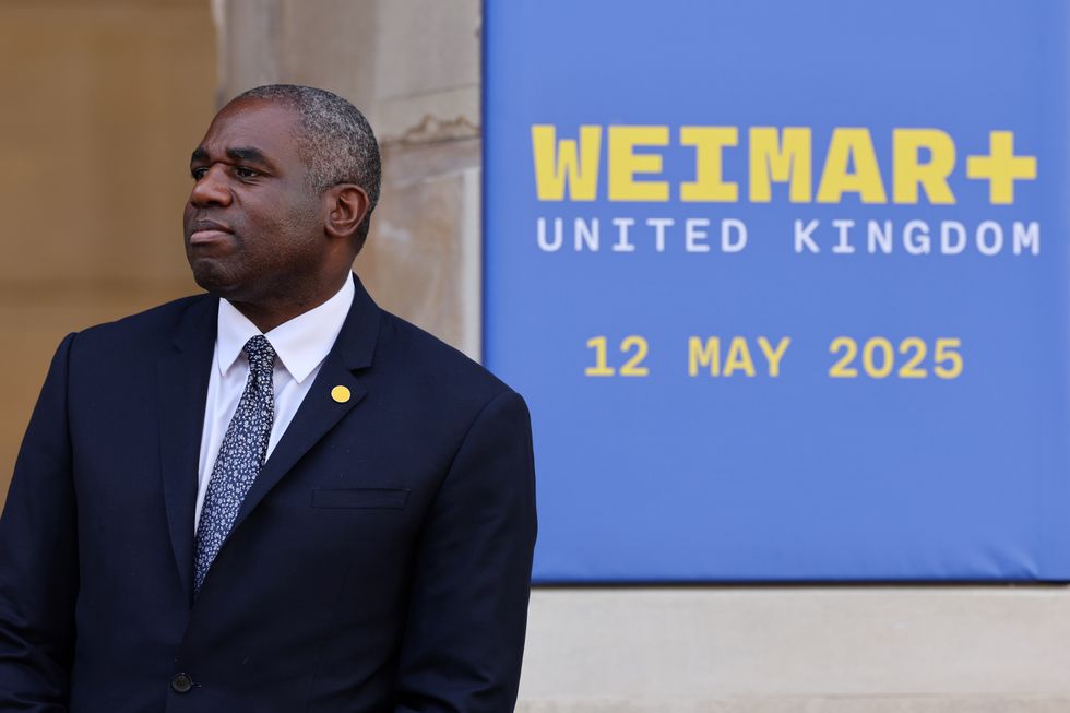 \u200bForeign Secretary David Lammy outside Lancaster House, London, as he hosts the Weimar+ Group