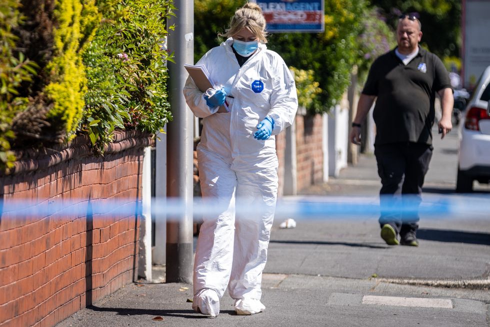 \u200bForensic investigation working at the scene in Southport