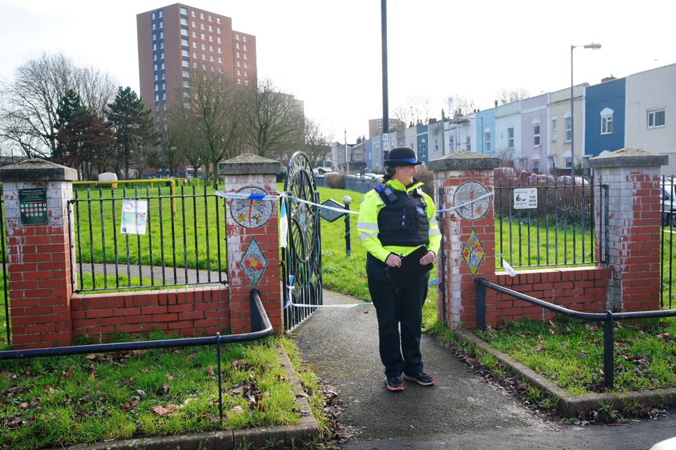 \u200bForensic investigators at the scene in Bristol