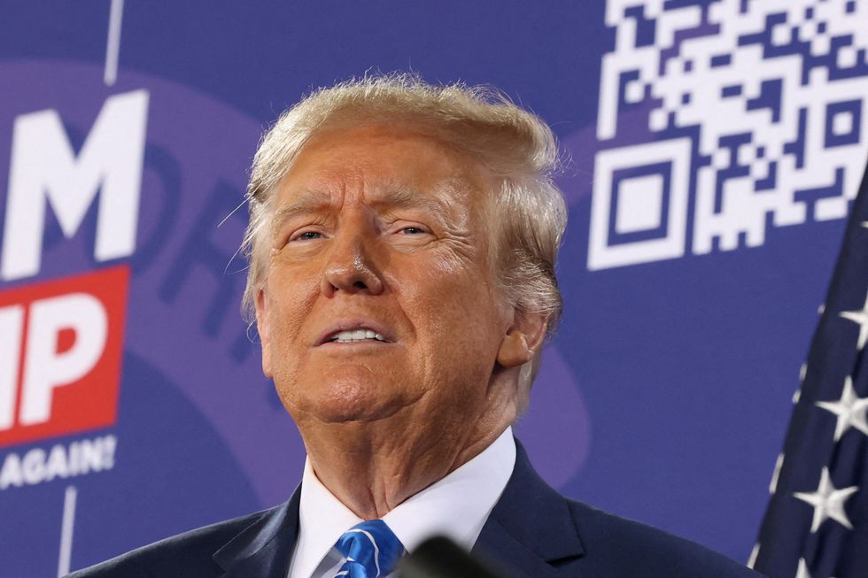 \u200bFormer President Trump at a campaign rally in Las Vegas