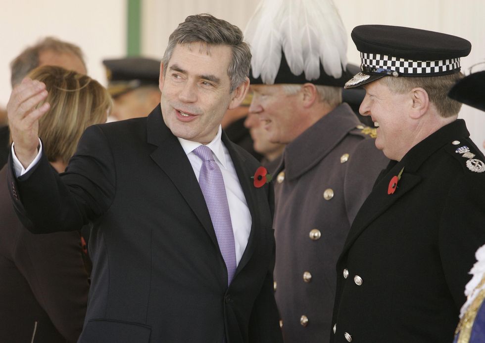 \u200bFormer Prime minister Gordon Brown and Met Commissioner Sir Ian Blair