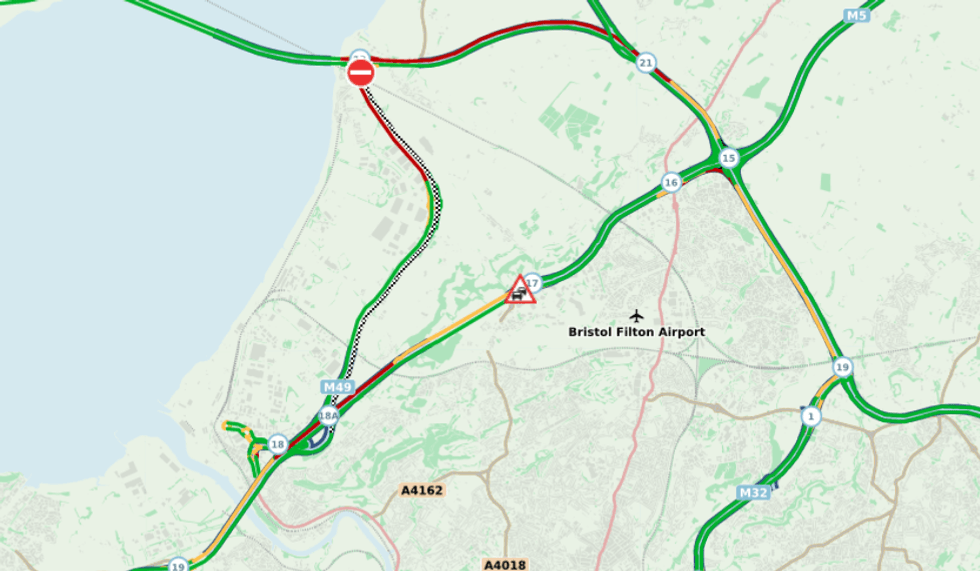 \u200bFurther traffic is seen on the M4 and M5 near Bristol