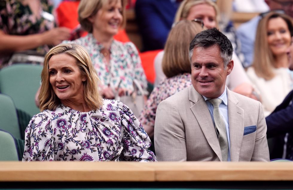 \u200bGabby and Kenny Logan attend the 2024 Wimbledon Championships