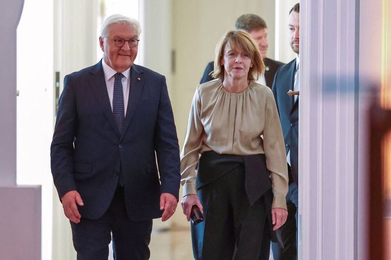 \u200bGerman President Frank-Walter Steinmeier and his wife Elke Budenbender