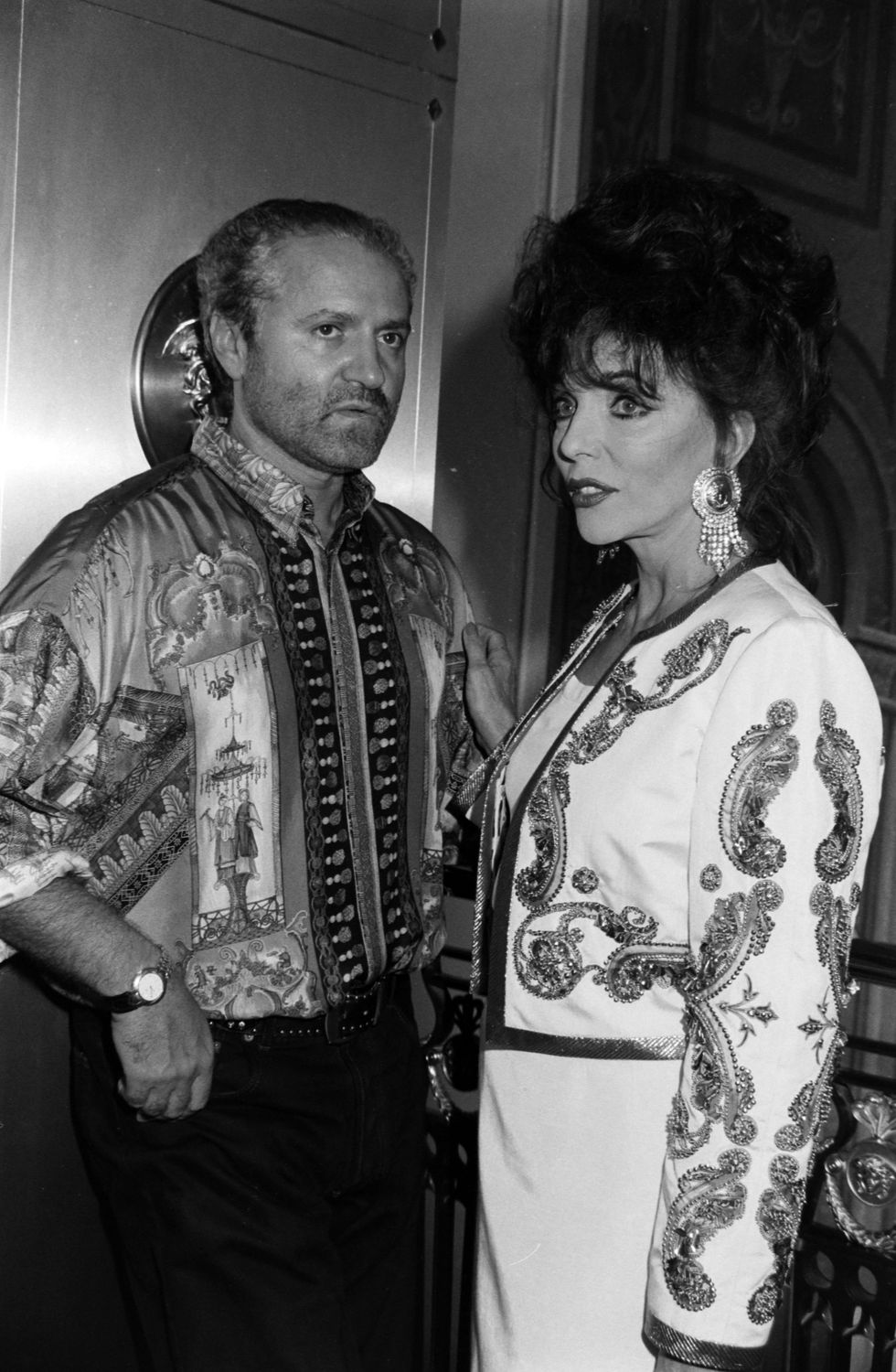 \u200bGianni Versace and Joan Collins
