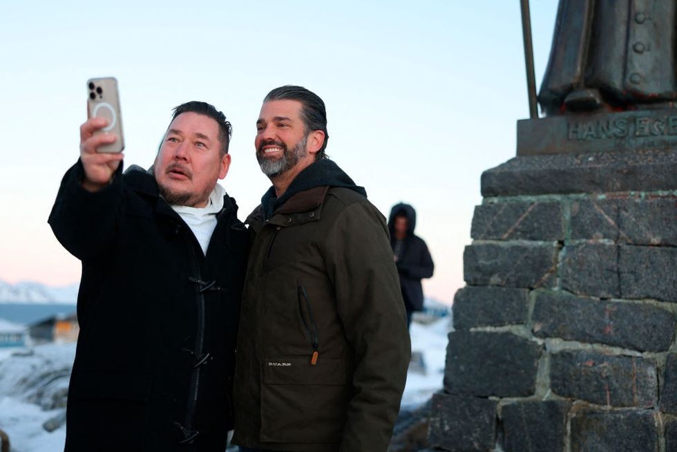 \u200bGreenland residents taking selfies with Donald Trump Jr