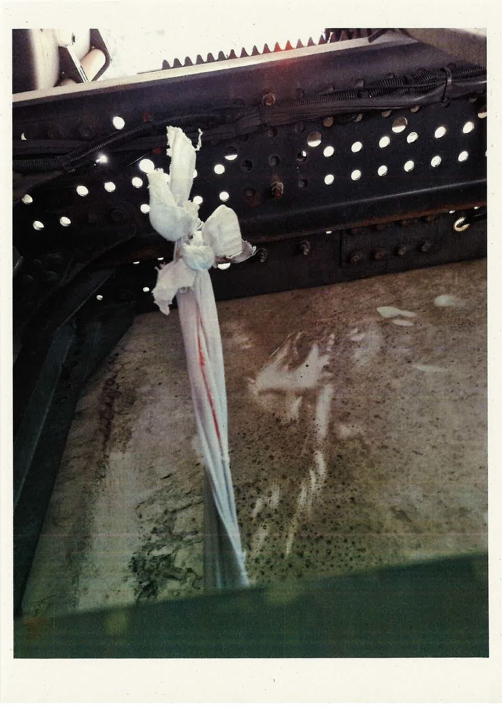 \u200bHandout photo of sling under the truck used in the prison escape of Daniel Khalife