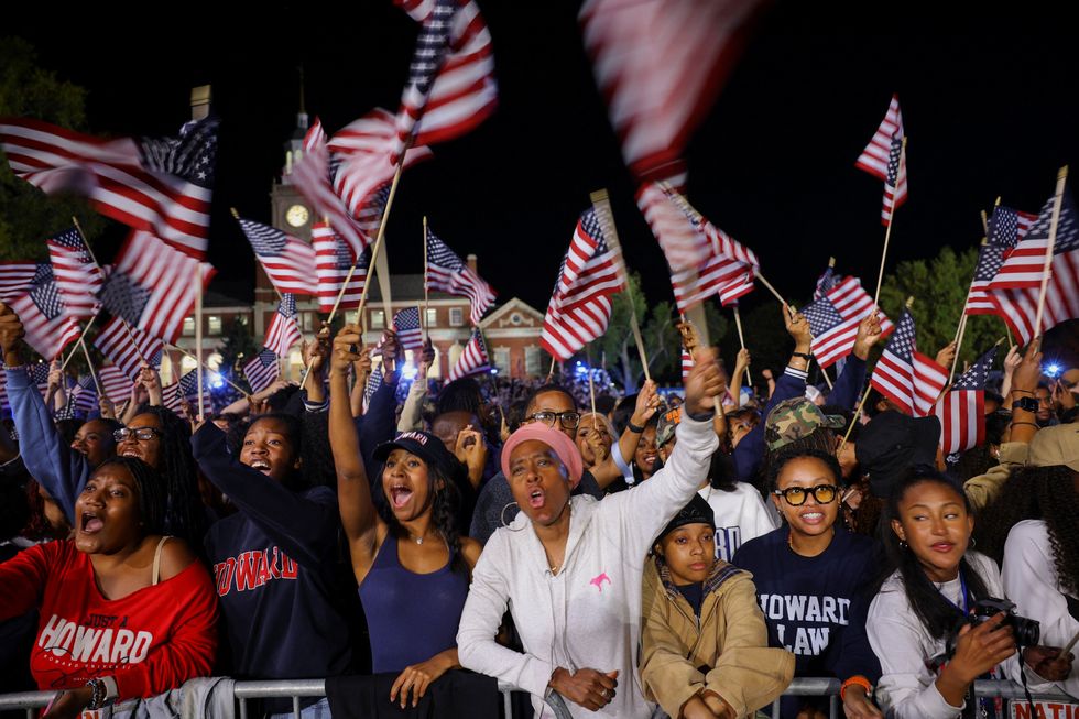 \u200bHarris supporters at Howard University