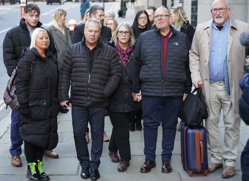\u200bHarry Dunn's family outside the Old Bailey in 2022