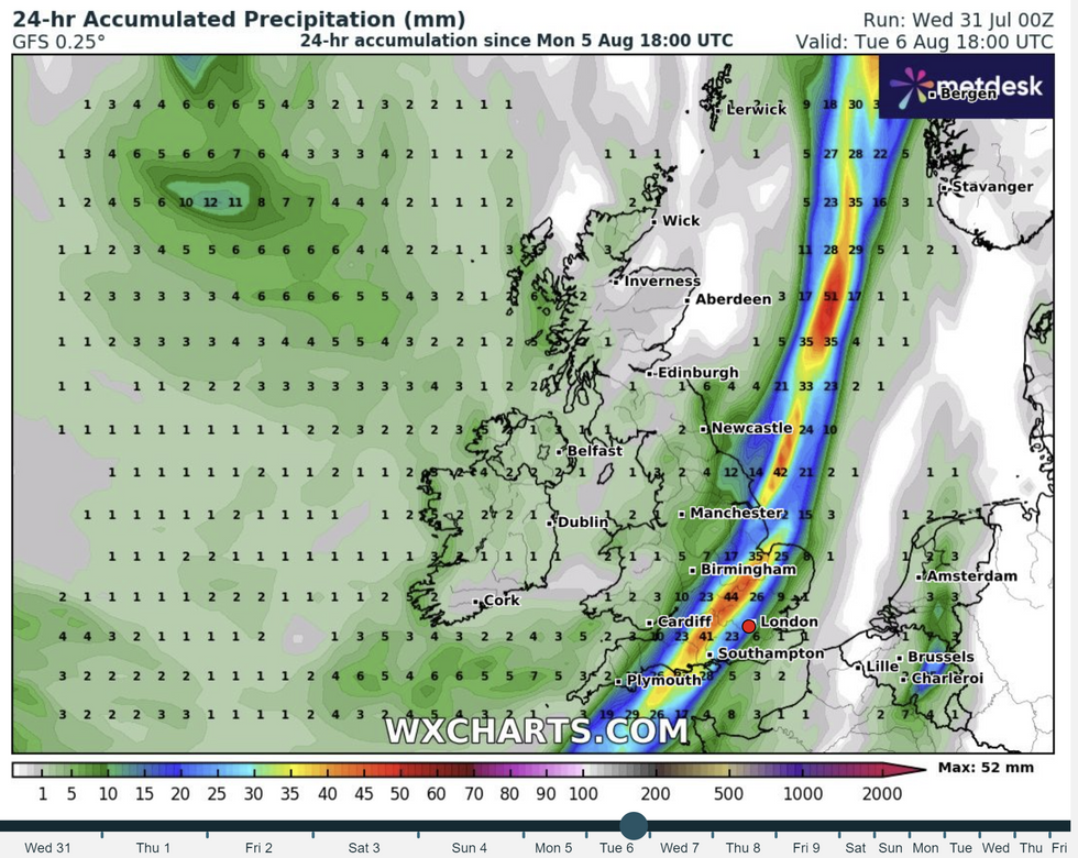 \u200bHeavy rain is expected to carry on into next week