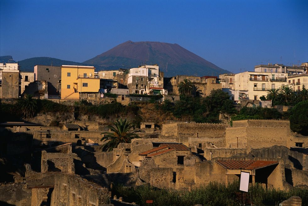 \u200bHerculaneum was destroyed following the eruption of Mount Vesuvius