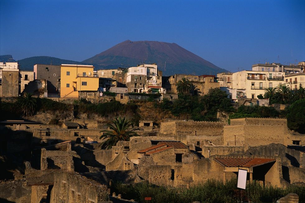 \u200bHerculaneum was destroyed following the eruption of Mount Vesuvius
