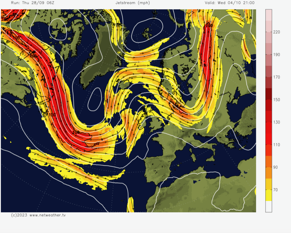 \u200bHigh pressure builds in the loop of the jet stream