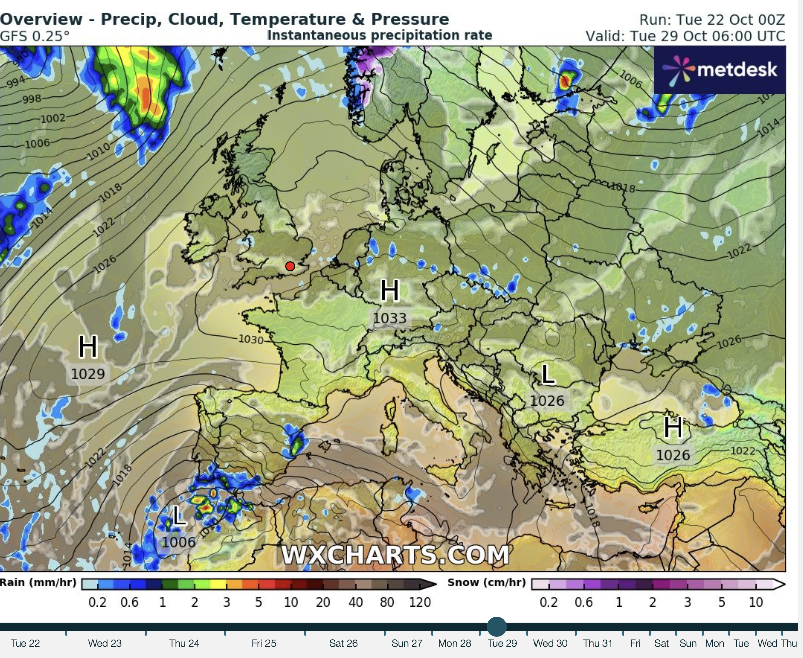 \u200bHigh pressure sweeps over the UK later this month