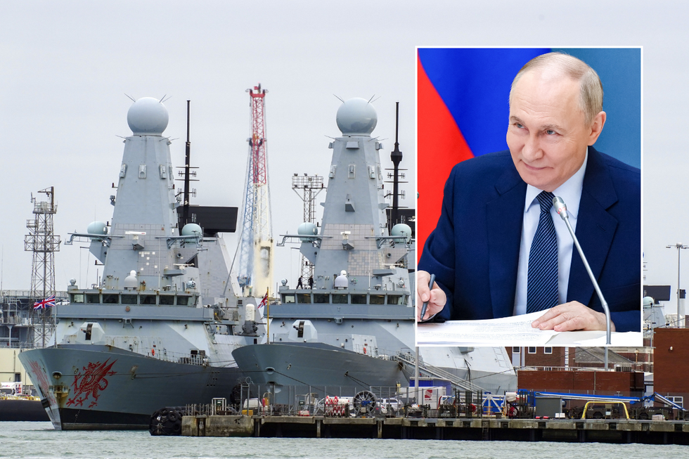\u200bHMS Dragon, a destroyer based in Portsmouth, launched the helicopter to monitor the situation