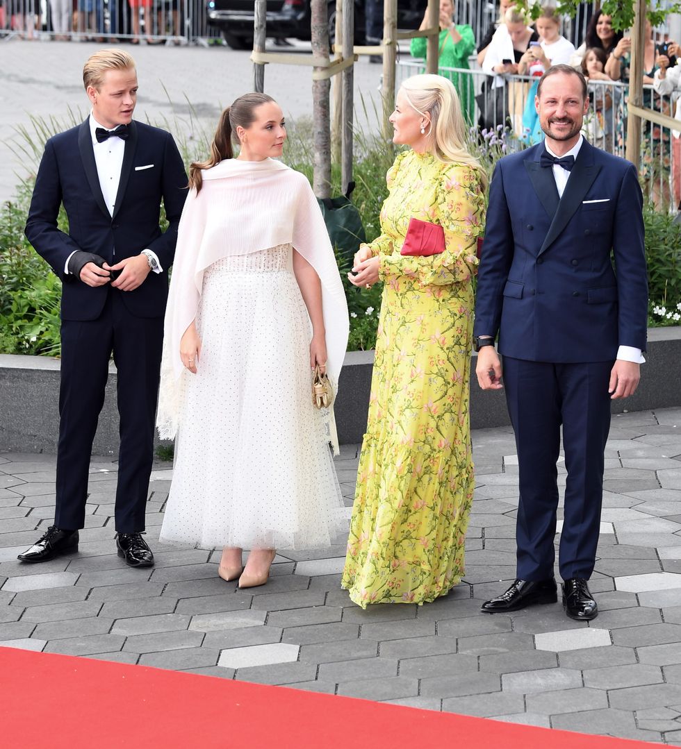 \u200bHoiby with his sister, Princess Ingrid Alexandra, stepfather Crown Prince Haakon, and  mother Crown Princess Mette-Marit