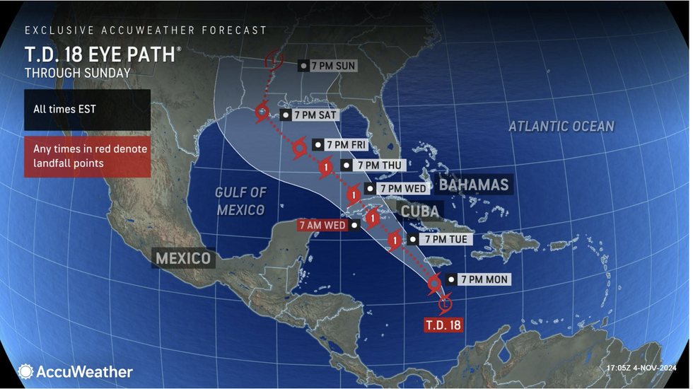 \u200bHurricane Rafael storm path