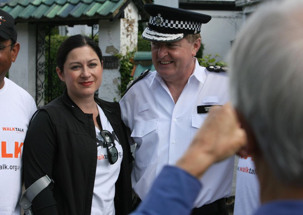 \u200bIan Blair with Gill Hicks a survivor of the July 7 London bombings,
