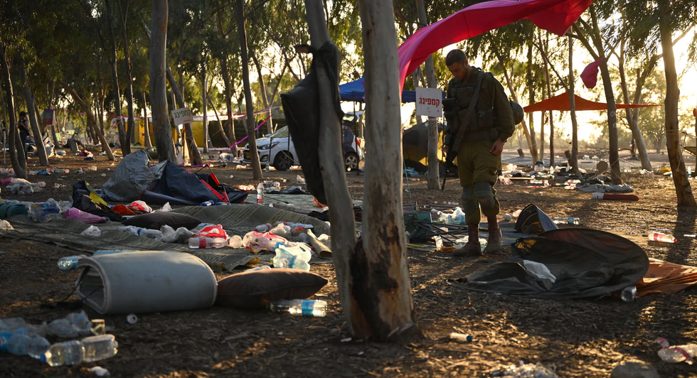 \u200bIDF soldier surveys the aftermath of Nova