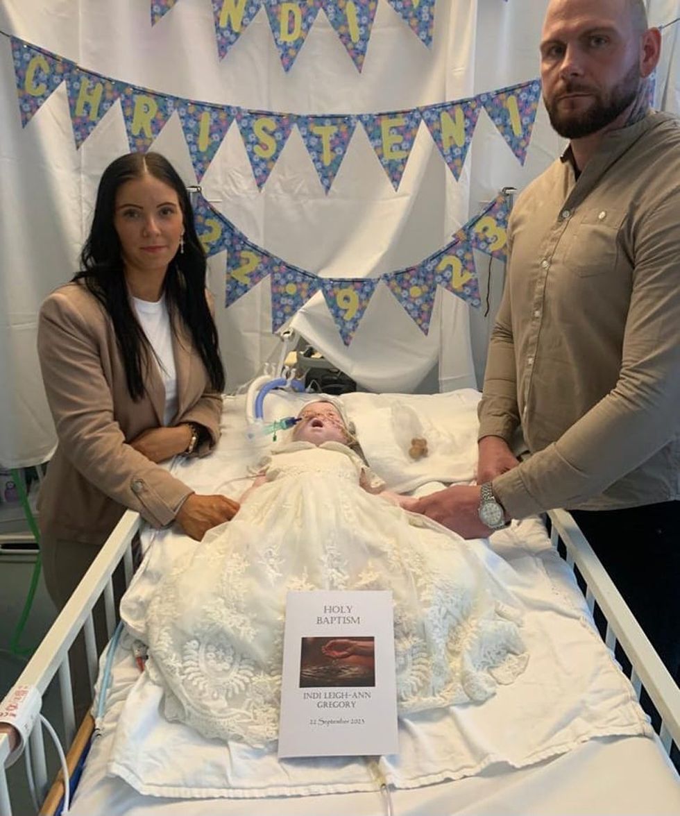 \u200bIndi was baptised in hospital before her death