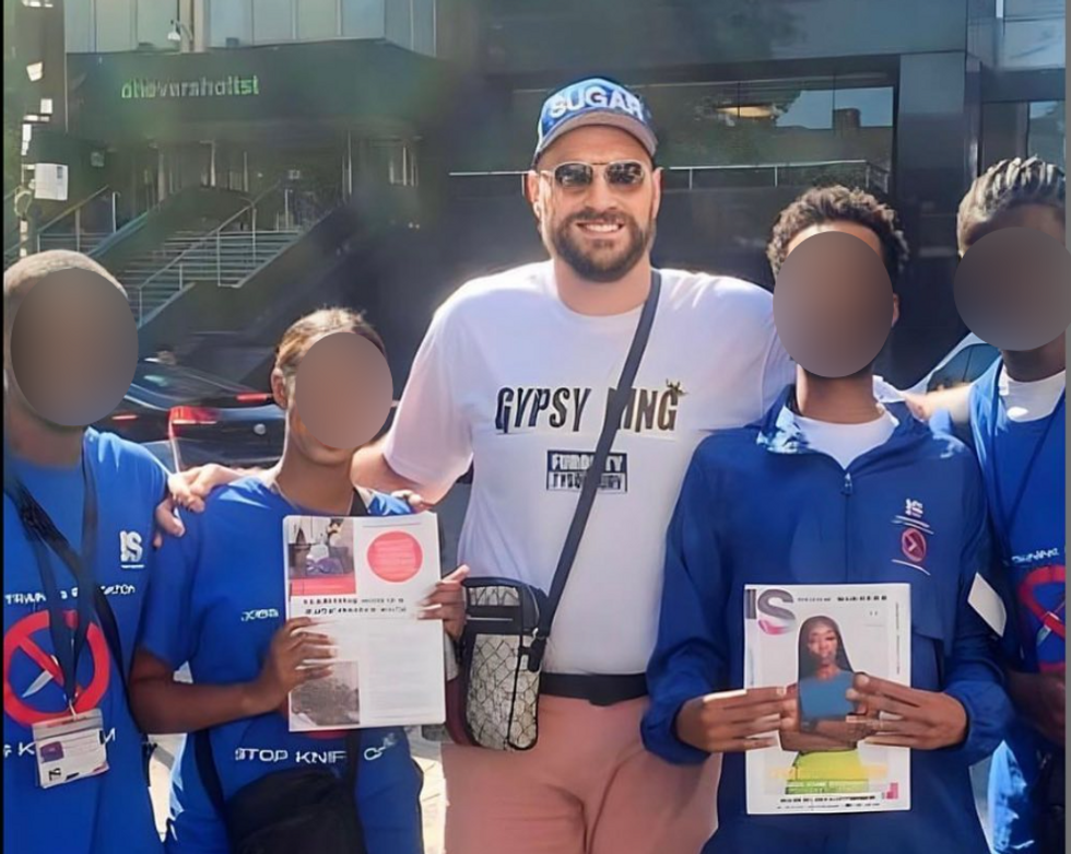 \u200bInside Success Union workers posing with Tyson Fury